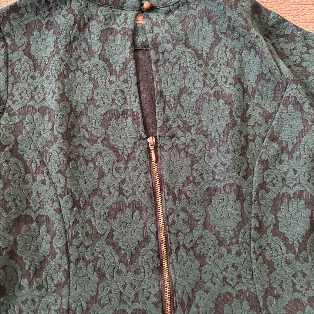 Xhilaration Green and Black Patterned Dress - Picture 3 of 4